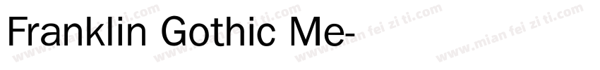 Franklin Gothic Me字体转换